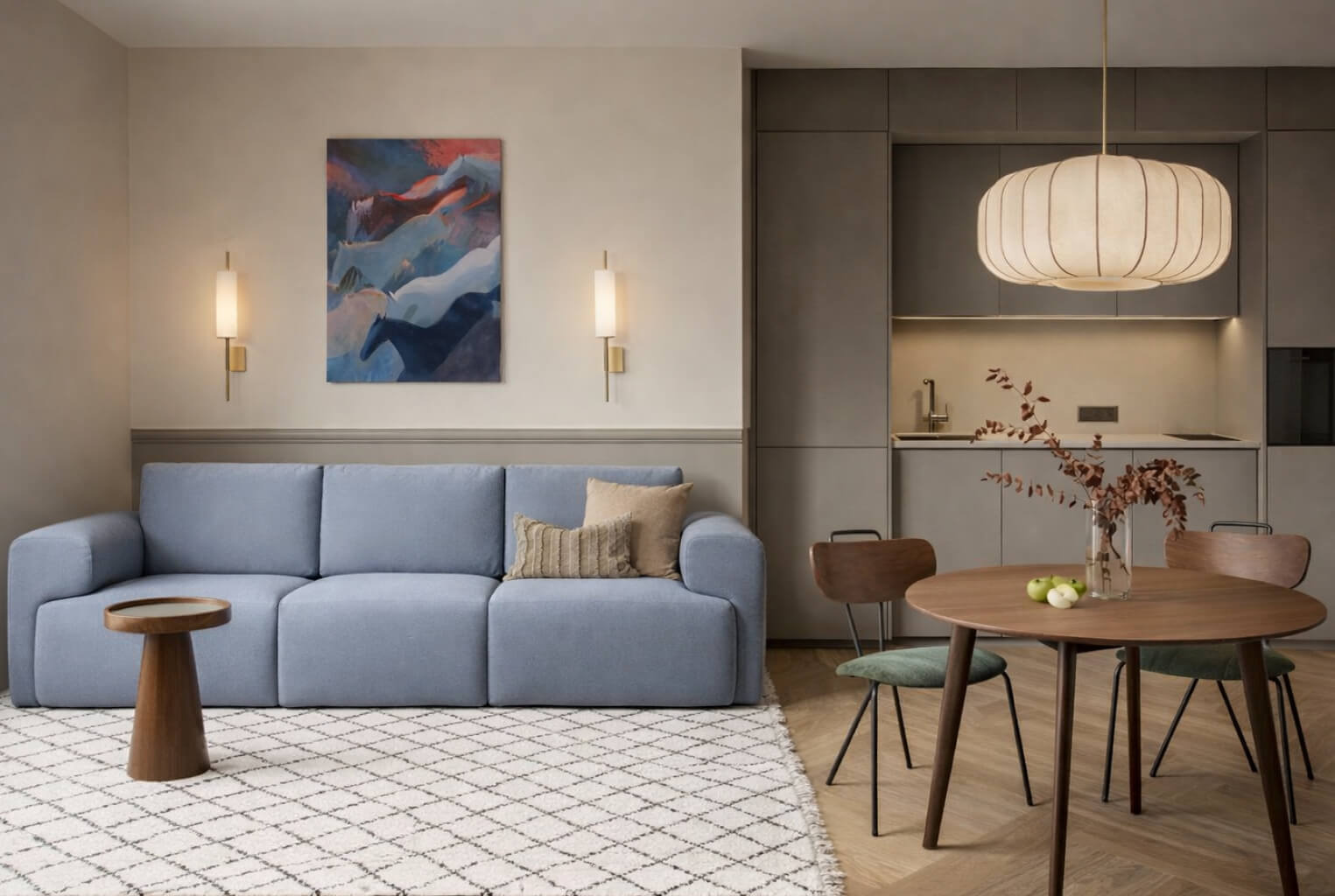 Улучшенное фото интерьера для посуточной аренды